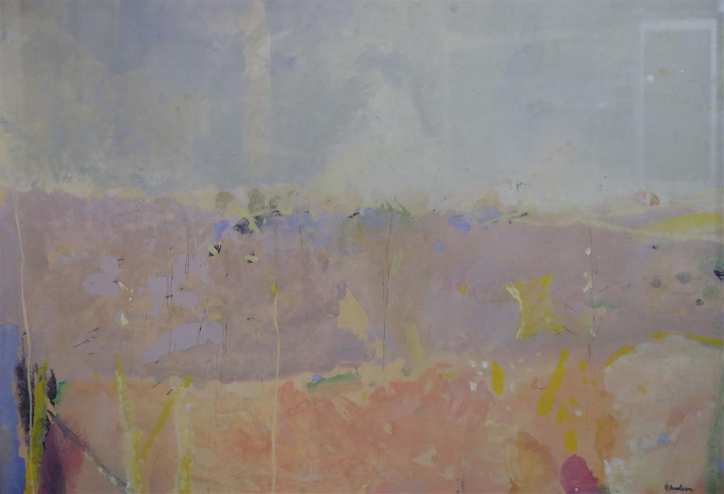 § James Robertson (1931-) Muted landscape 32 x 45in.